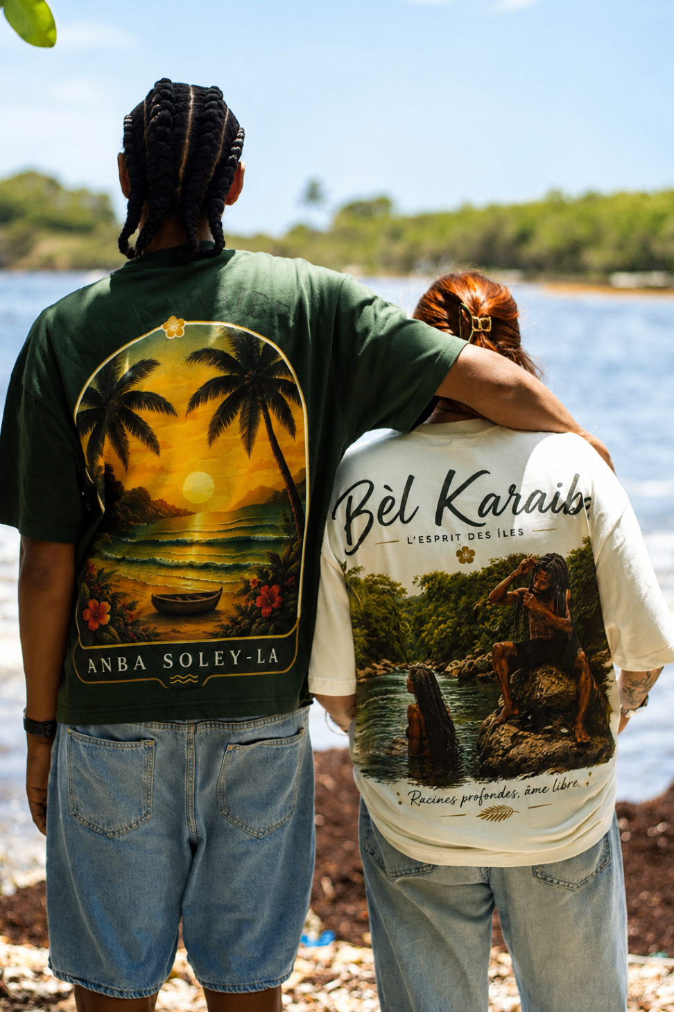 Shooting officiel BÈL KARAIBE — duo dans la rivière
