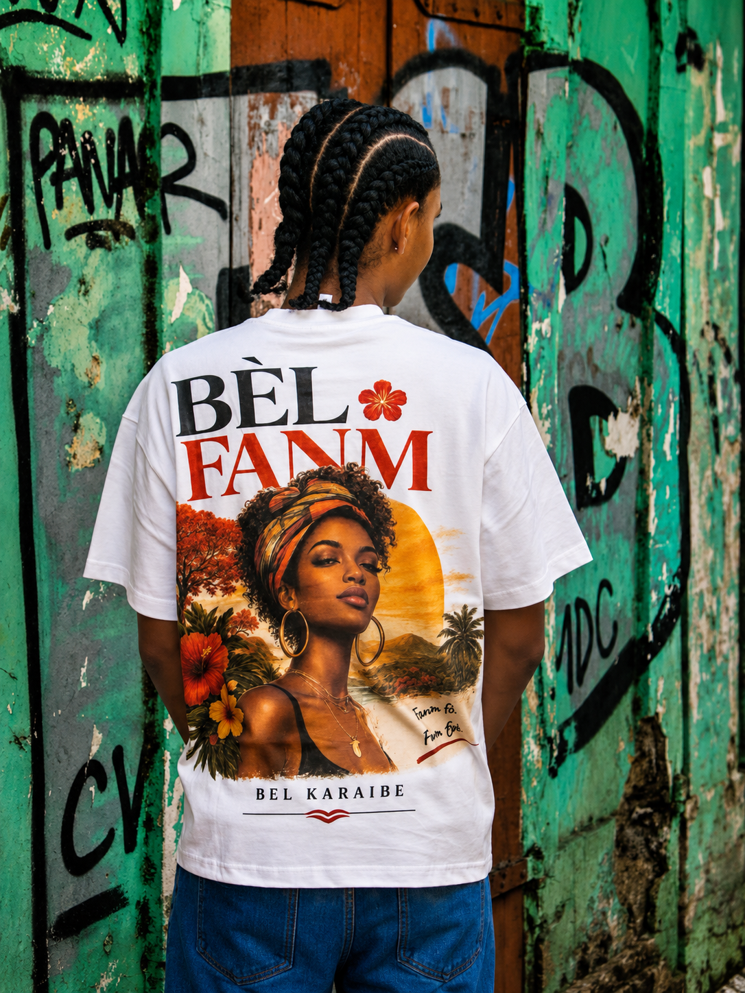 Shooting officiel BÈL KARAIBE — mannequin en rue